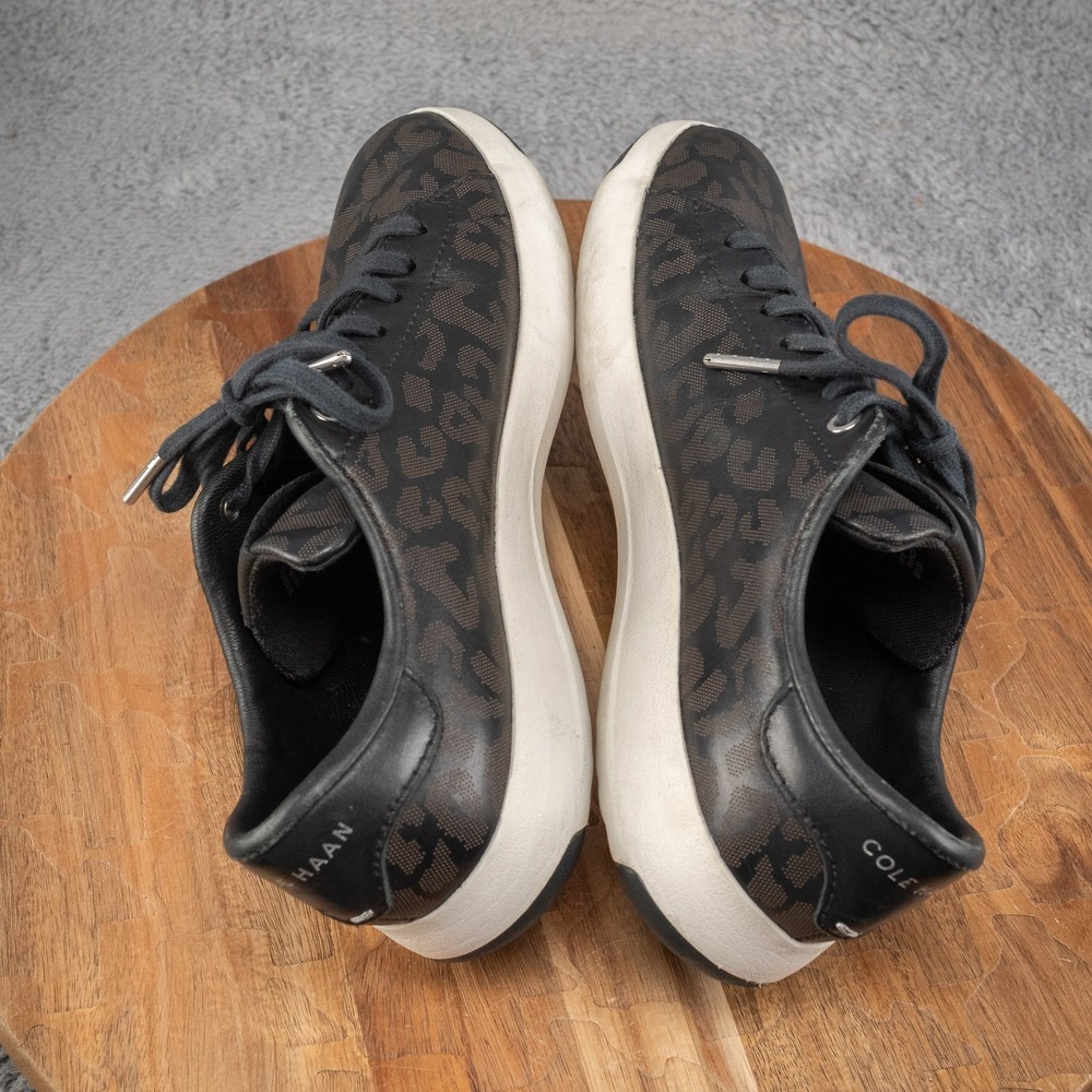 Cole Haan Womens GrandPro Tennis Shoes Size 9.5 Black Leather Sneakers Low Top - Picture 5 of 8
